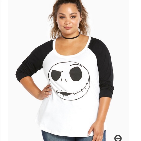 Torrid nightmare before Christmas raglan tee NWT